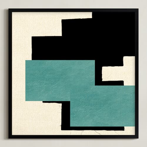 This is a glacier lake art with standard by Debra Pruskowski called layered remnants 1