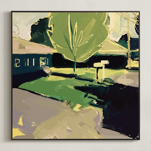 This is a kermit green art with standard by lisa Mundorff called hoodrat02