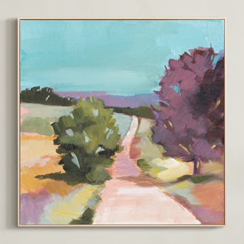 This is a cranberry yellow art with standard by AlisonJerry called cranberry trail 1
