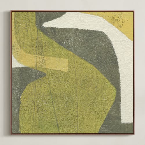 This is a olive art with standard by Carrie Moradi called tumbling 1