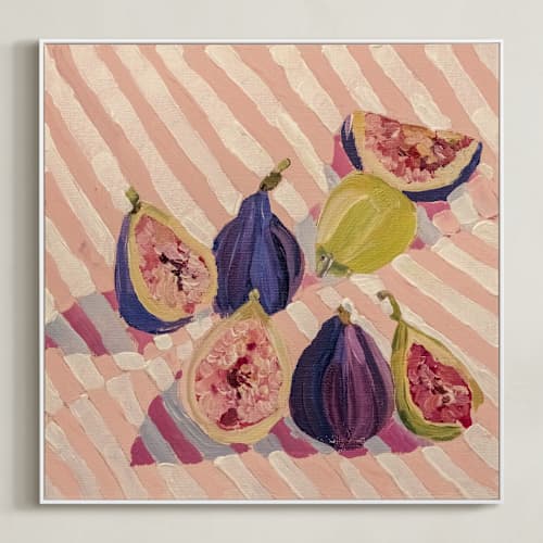 This is a british pink art with standard by Lisa Grizaniuk called figs and stripes 1