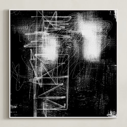 This is a black art with standard by Tanya Lee Design called ochre eucalyptus ii