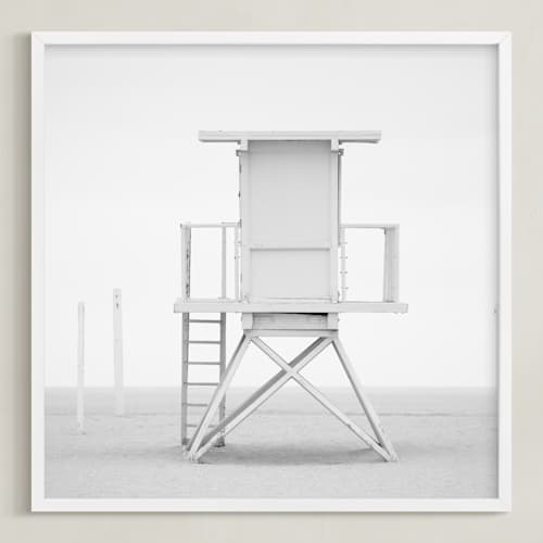 This is a neutral grey art with standard by Kate Houlihan Photography called iconic lifeguard tower