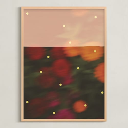 This is a peach art with standard by Morgan Kendall called le jardin magique 1