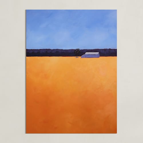This is a golden orange art with standard by Carol C. Young called orange wheat