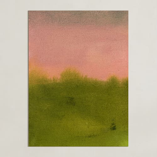 This is a moss green art with standard by Christina Flowers called sussex sunrise 1