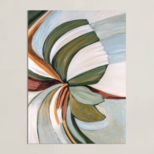 This is a earth green art with standard by Mary Gaspar called magnolias in bloom 1