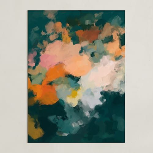 This is a emerald teal art with standard by Parima Studio called the midnight garden 1