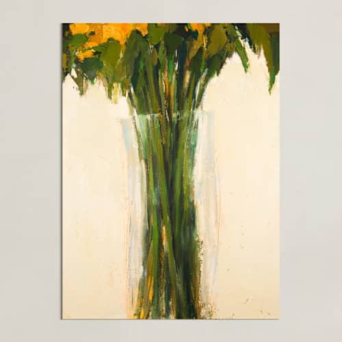This is a saffron art with standard by Wendy Keller called glass vases 1