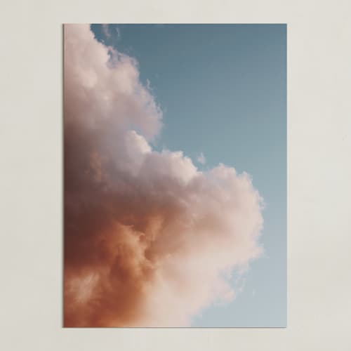 This is a peach art with standard by Claire Duda called colors of the sky