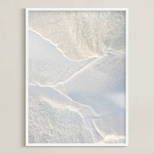 This is a icy blue art with standard by Lisa Sundin called tranquil collective