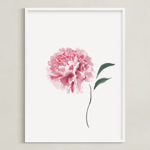 This is a pretty pink art with standard by Julie Cha called leaning in