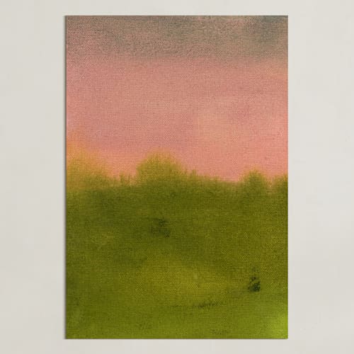 This is a moss green art with standard by Christina Flowers called sussex sunrise 1