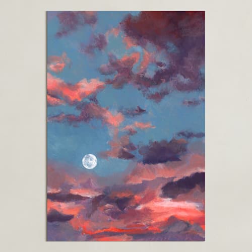 This is a moonrise art with standard by Aimee Schreiber called moonrise