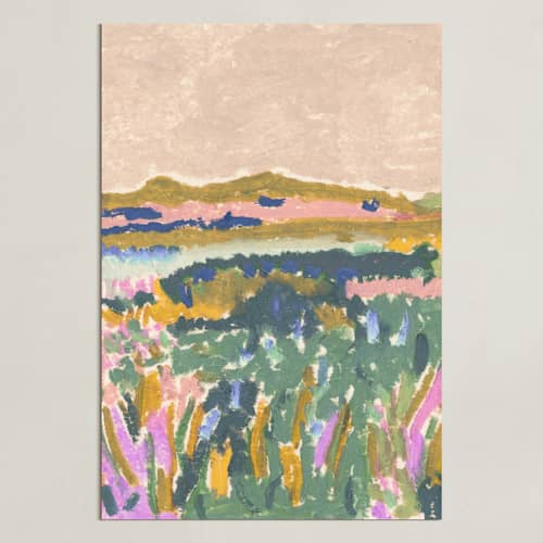 This is a peach art with standard by Alisa Galitsyna called across the fields 1