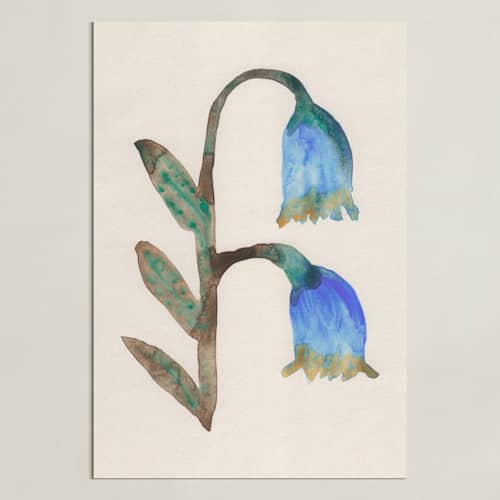 This is a waterfall blue art with standard by Alisa Galitsyna called the morning garden 4