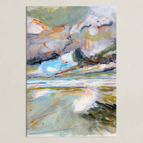 This is a storm blue art with standard by Jill Myer called broken perfection