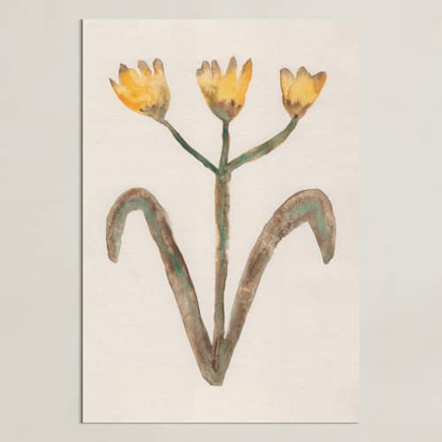This is a dandelion yellow art with standard by Alisa Galitsyna called the morning garden 1