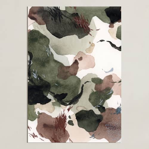 This is a muted green art with standard by Amalia Penny called gaia 1