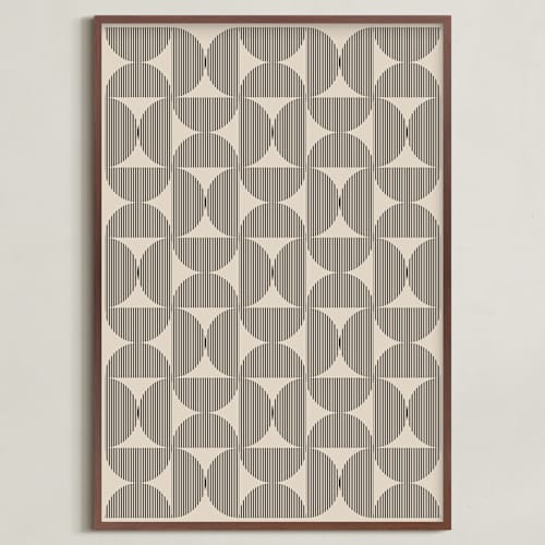 This is a graphite art with standard by Beth Vassalo called quiet geometry