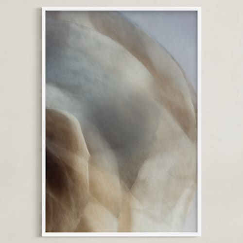 This is a glazed blue art with standard by Helen Makadia called whispers of innocence 2