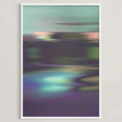 This is a mint art with standard by Karen Kardatzke called digital drift