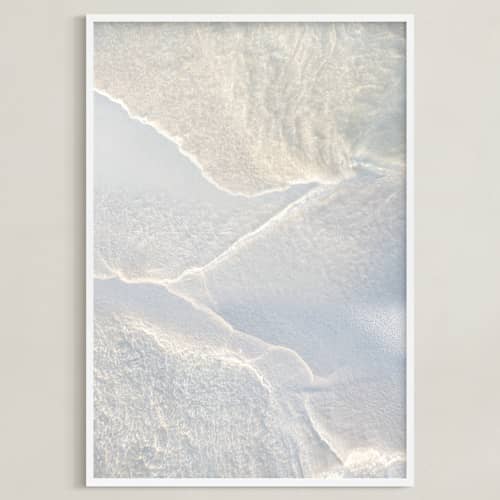This is a icy blue art with standard by Lisa Sundin called tranquil collective