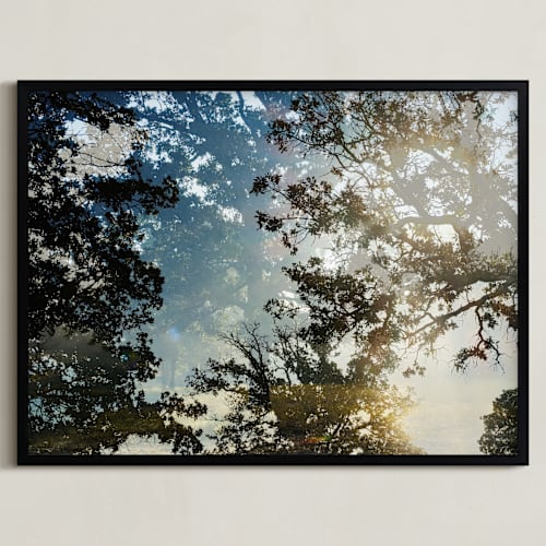 This is a smalt blue art with standard by Candice Estep called double the oaks