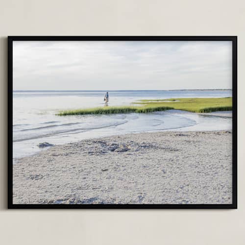 This is a endless blue art with standard by Qing Ji called across the wetland