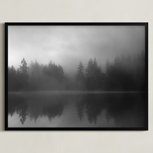 This is a grey art with standard by Jennifer Morrow called fog reflection