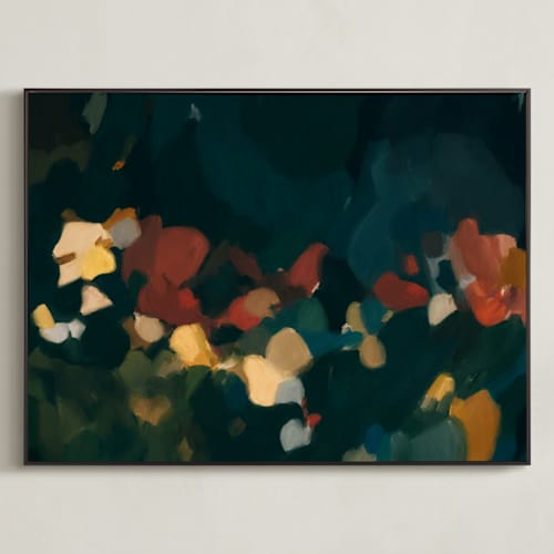 This is a dark emerald art with standard by Parima Studio called embers in blue