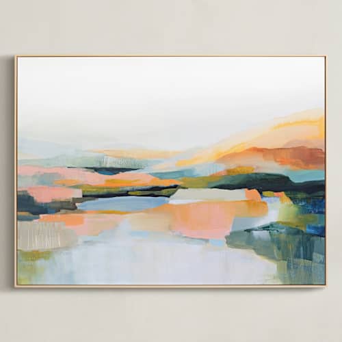 This is a peach art with standard by Mya Bessette called terraces