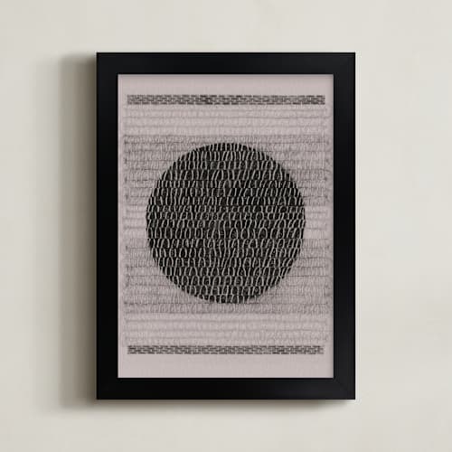 This is a gray wool art with standard by Janie Allen called woolen weaving 2