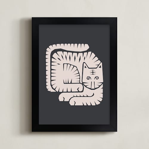 This is a linen art with standard by Dani Lugato called lying tiger