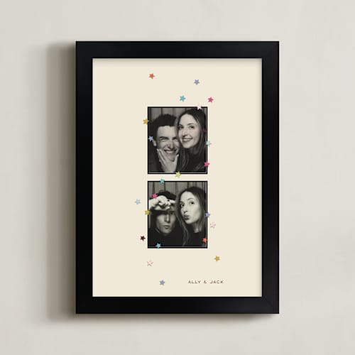 This is a cream photo art with standard by Ellen Schlegelmilch called framed photo: scrapbook stars