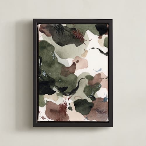 This is a muted green art with standard by Amalia Penny called gaia 1