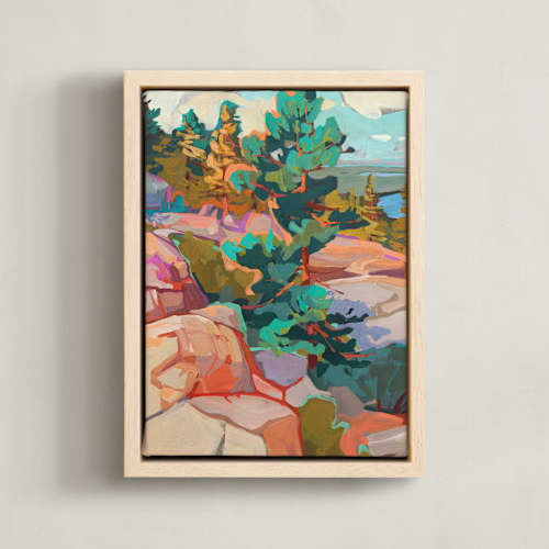 This is a pine art with standard by Jess Franks called side lines 1