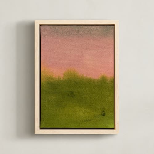 This is a moss green art with standard by Christina Flowers called sussex sunrise 1