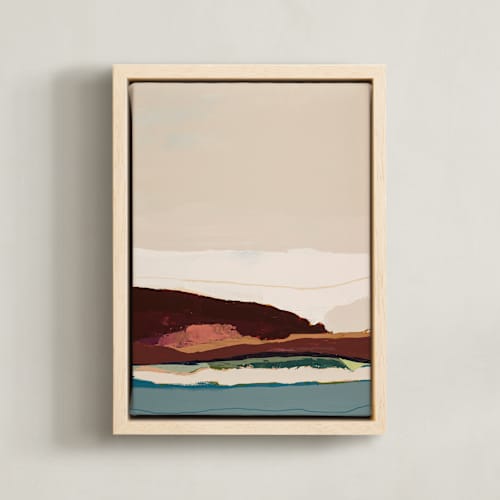 This is a burgundy art with standard by Caryn Owen called burgundy seascape diptych 1