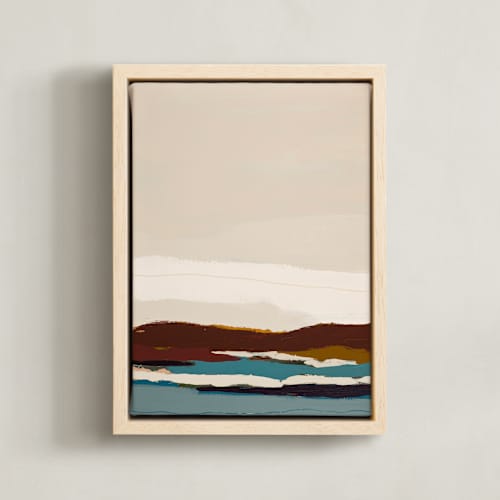 This is a burgundy art with standard by Caryn Owen called burgundy seascape diptych 2