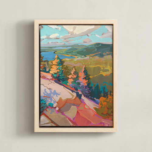 This is a pine art with standard by Jess Franks called side lines 2