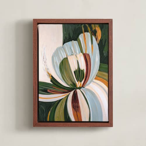 This is a earth green art with standard by Mary Gaspar called magnolias in bloom 2