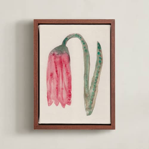This is a dusty red art with standard by Alisa Galitsyna called the morning garden 2