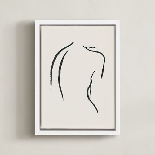 This is a creamy white art with standard by Chelsea Petaja called figure study i