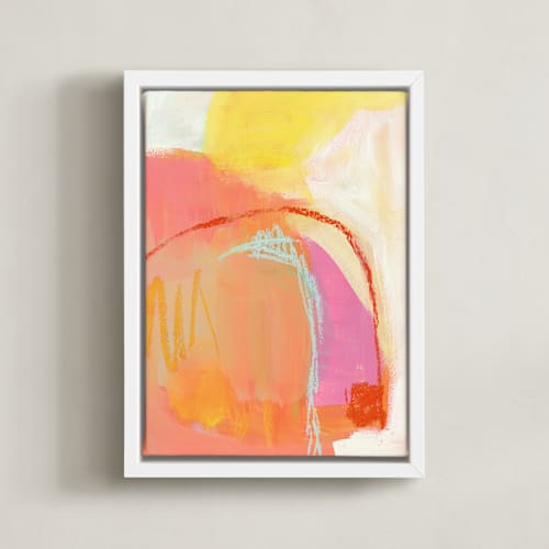 This is a coral art with standard by Karyn Denten called sunrise & waterfalls 2