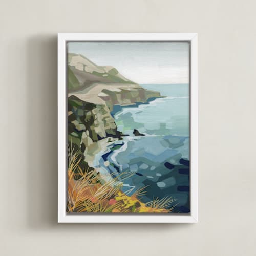 This is a coastal blue art with standard by BROOK PAGE called west coastal 1