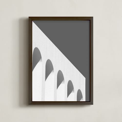 This is a black and white art with standard by Alaric Yanos called arches in black and white