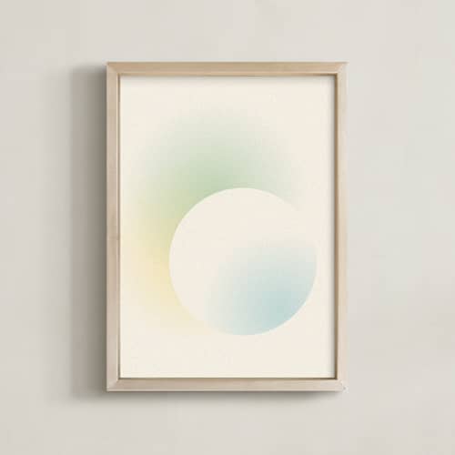 This is a light blue kids wall art with standard by Sarah Lund called light of the moon