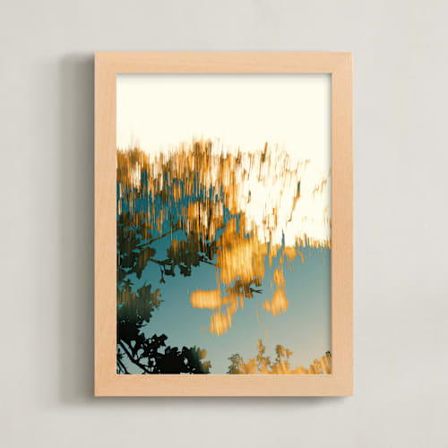 This is a weathered teal art with standard by Candice Estep called fleeting foliage