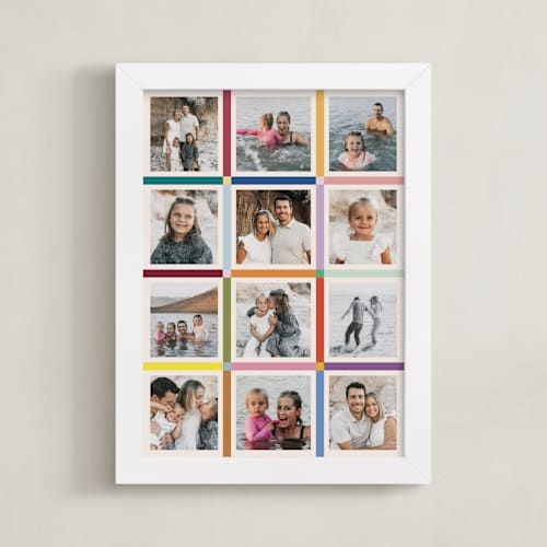 This is a rainbow photo art with standard by lulu and isabelle called framed photo: colorful twelve photo